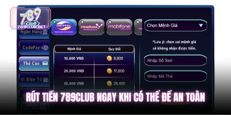 Rút tiền 789club nhanh chỉ trong 1 đến 3 phút cho tân binh Rút tiền 789club ngay khi có thể để an toàn